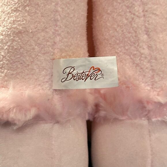 Bestever Funny Feet Pink Poodle Dog Stuffed Animal Plush Toy 11” Black Bow w Tag - Picture 8 of 11